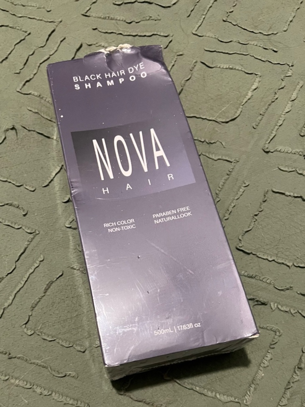 Nova Hair Large Bottle Black Hair Dye Shampoo - Black